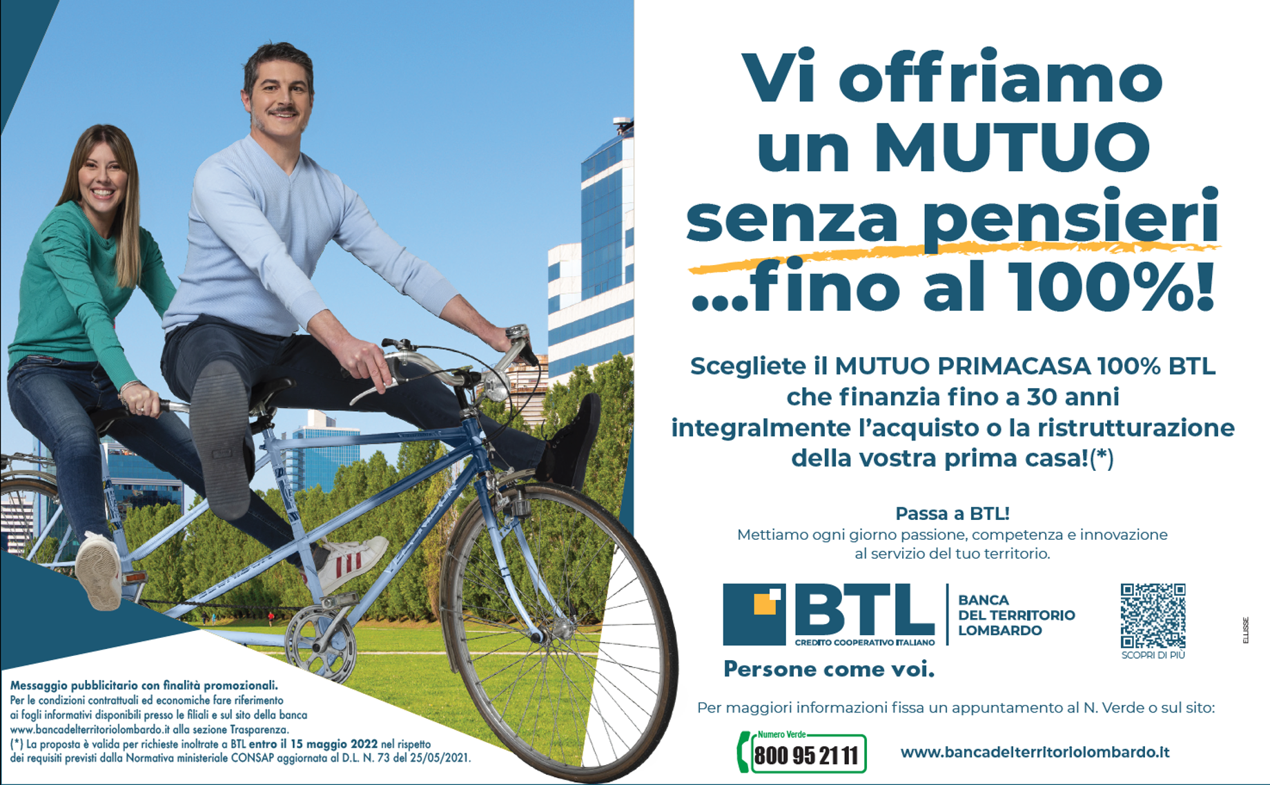 Scegli il Mutuo PRIMACASA 100 % ... senza pensieri